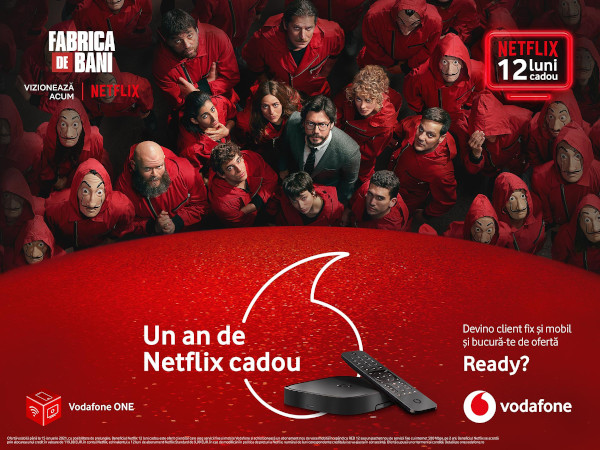 Oferta Vodafone ONE de Crăciun include 12 luni de Netflix cadou