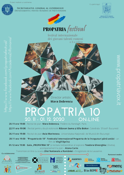 Festivalul Internaţional Propatria – Tinere talente românești – ediţia a X-a