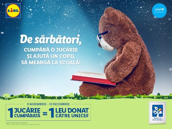 Lidl susține accesul la educație de calitate pentru copiii din medii vulnerabile, printr-o nouă campanie derulată împreună cu UNICEF în România