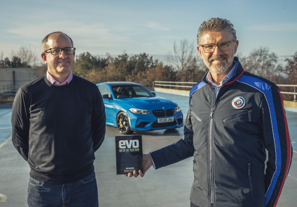 Stuart Gallagher (L), Editor, Evo, and Graeme Grieve (R), Chief Executive Officer, BMW Group UK
