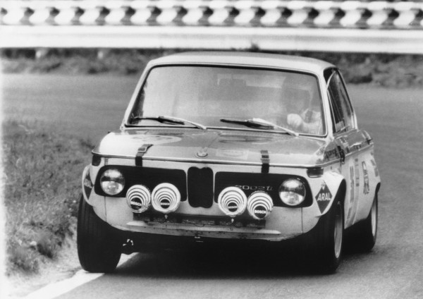 Stuck Schickentanz in the BMW 2002 TI during the 24 Hour Race at the Nürburgring 1970