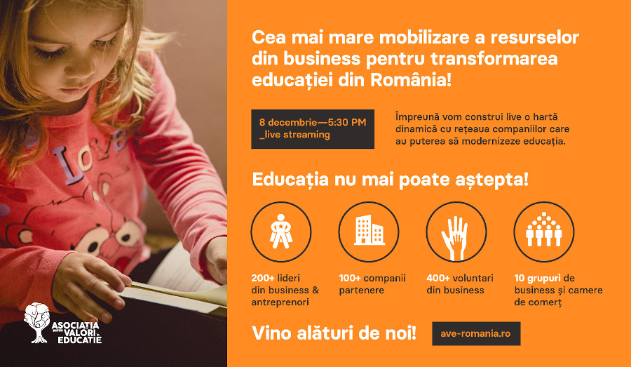 Mobilizare pentru transformarea educației din România, la prima ediție online a Galei Premiilor pentru Directorii Anului 2020
