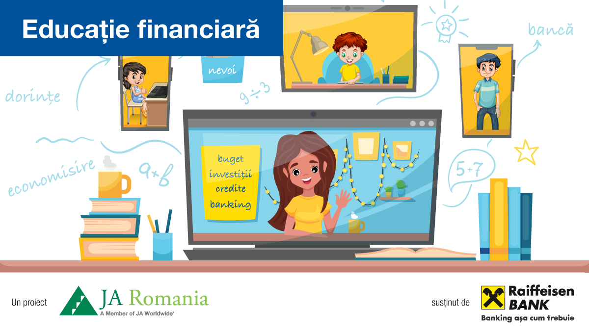 JA România Raiffeisen Bank cursuri de educație financiară in scoli
