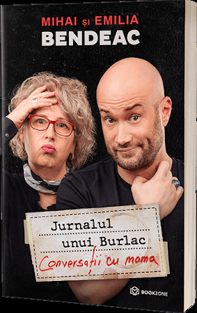 Actorul Mihai Bendeac lansează împreună cu mama sa, Emilia Bendeac, cartea autobiografică Jurnalul unui Burlac. Conversații cu mama