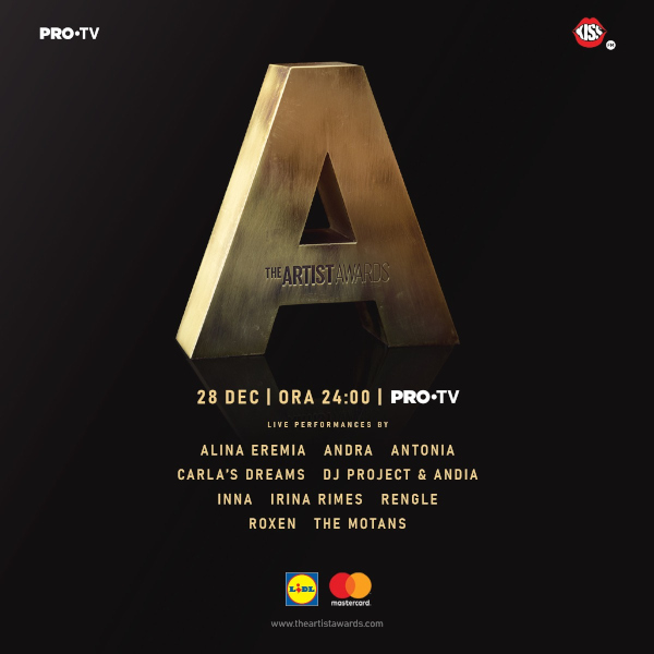 The Artist Awards aduce emoție și show-uri incendiare, pe 28 decembrie, la PRO TV