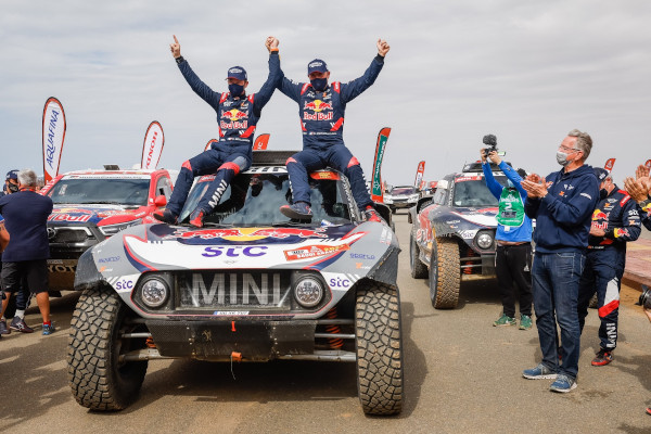 Munich (GER), 15th January 2021. Dakar Rally, MINI Motorsport, X-raid, Saudi Arabia, MINI John Cooper Works Buggy, Stéphane Peterhansel, Edouard Boulanger