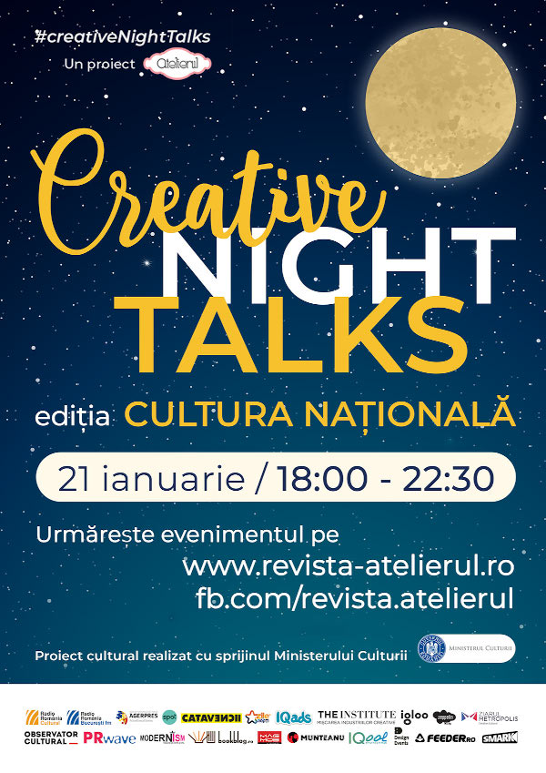 8 speakeri au povestit despre cum se poate integra tradiția în industriile creative şi culturale la Creative Night Talks – ediția Cultura Națională