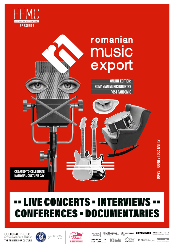 Romanian Music Export, primul program românesc de promovare și de export muzical la nivel european, va avea o ediție online pe 31 ianuarie 2021
