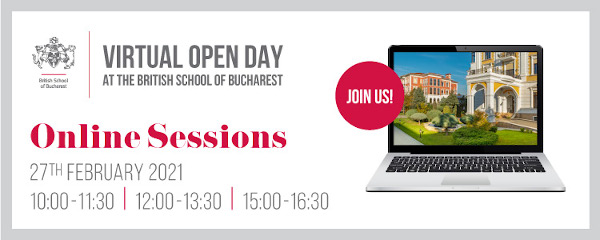 British School of Bucharest organizează Virtual Open Day, un eveniment dedicat părinților și elevilor interesați să urmeze o școală internațională de top
