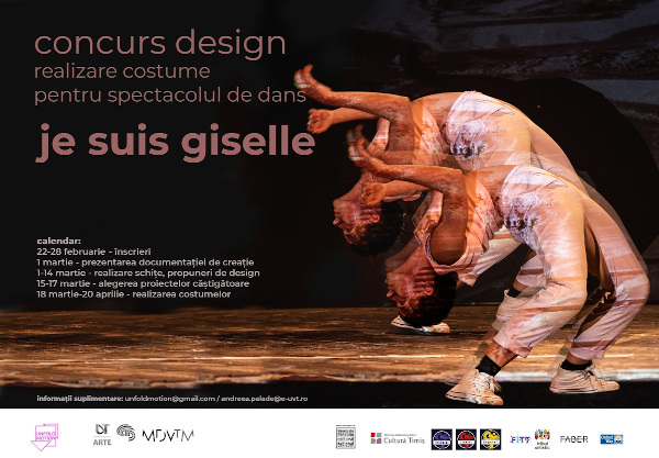 Timișoara devine casă pentru dansul contemporan. Unfold Motion caută tineri designeri și arhitecți pentru „Je suis Giselle”