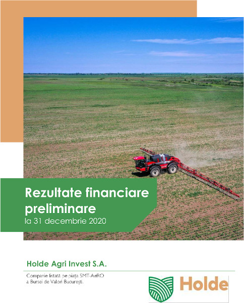 Holde Agri Invest - Rezultate preliminare 2020