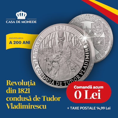 Casa de Monede lansează o medalie comemorativă cu ocazia a 200 de ani de la Revoluția din 1821, condusă de Tudor Vladimirescu