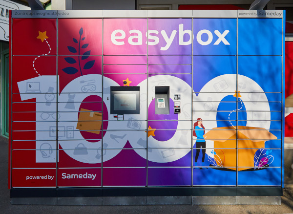 Sameday anunță extinderea serviciului easybox, prin inaugurarea lockerului 1.000 și își propune să dubleze capacitatea existentă, până la începutul anului 2022