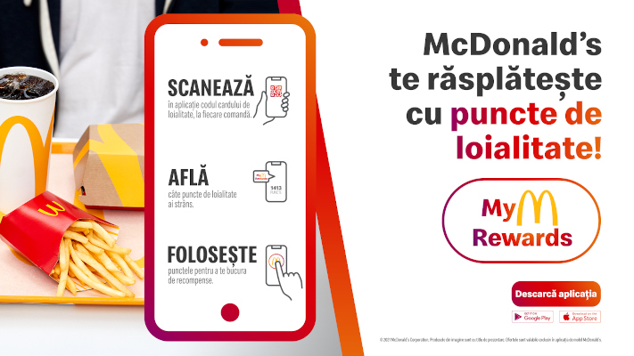 McDonald’s lansează un program de loialitate în aplicația de mobil