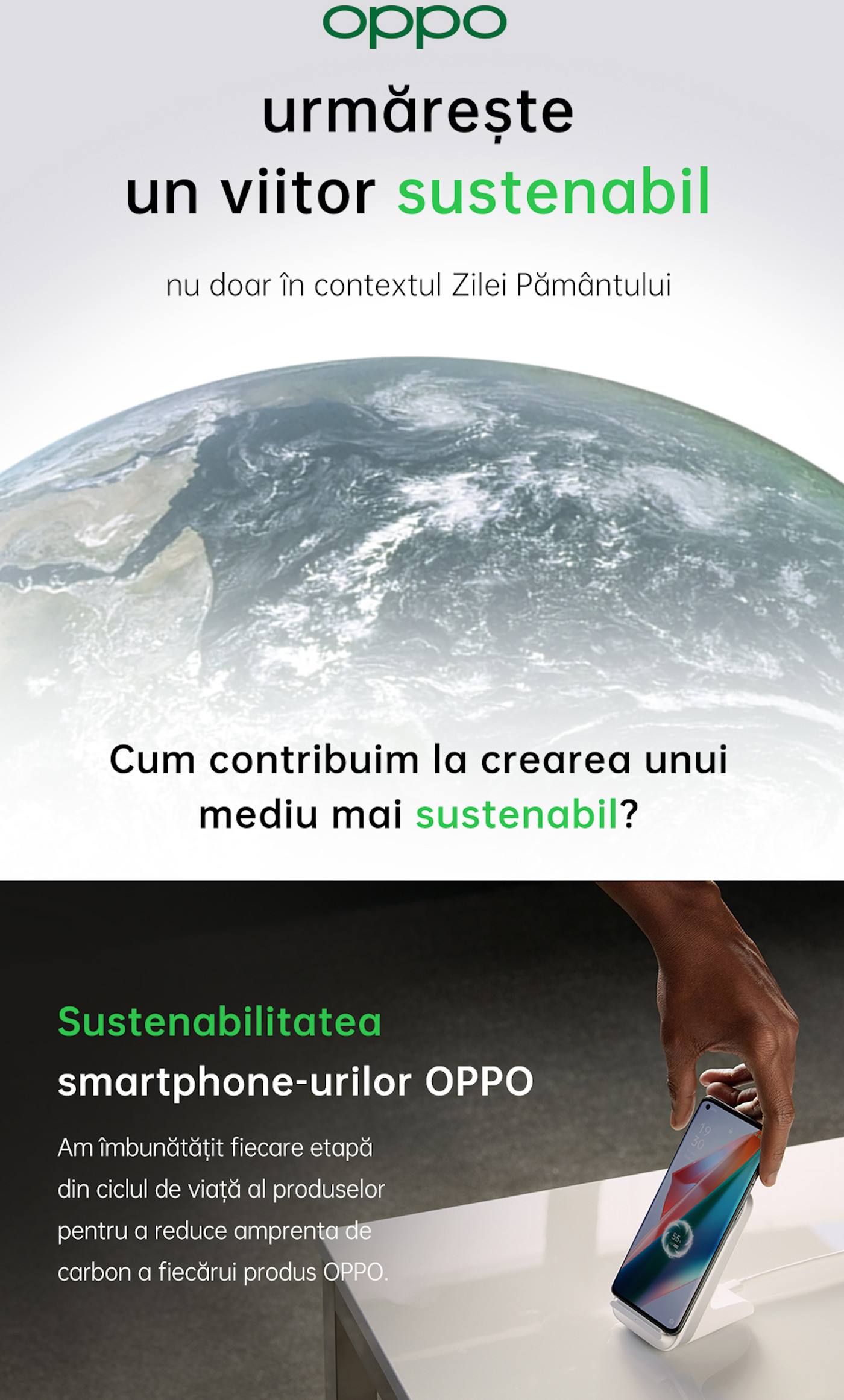 OPPO contribuie la crearea unui ecosistem sustenabil
