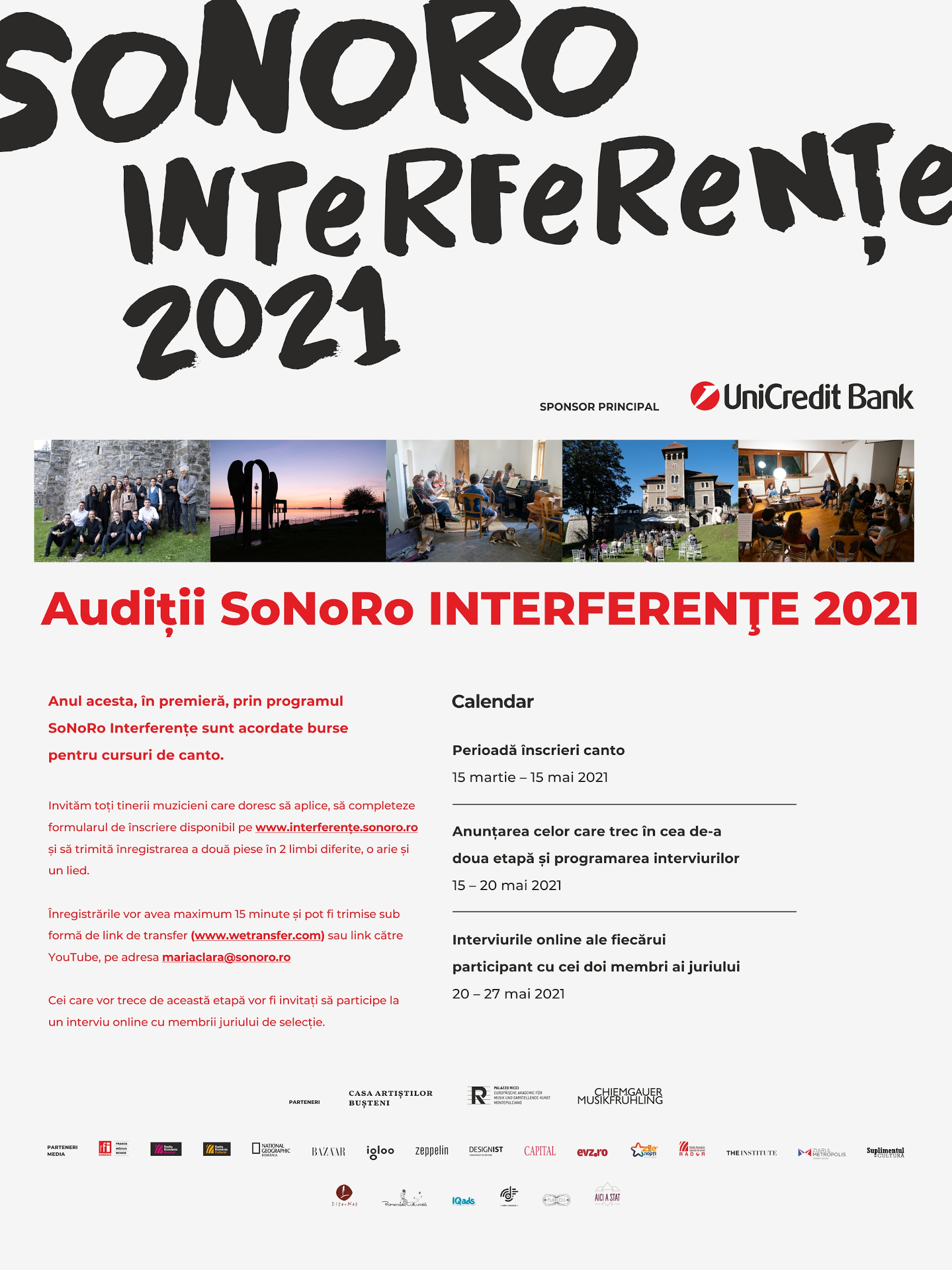 Preselecții pentru bursele SoNoRo Interferențe 2021. În premieră, SoNoRo acordă burse elevilor și studenților la canto