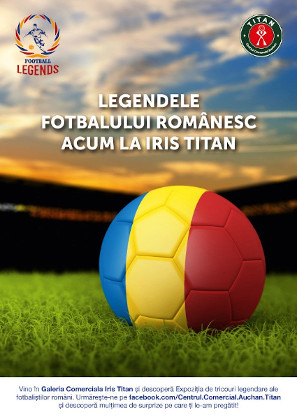 Peste 70 de tricouri purtate de legende ale fotbalului românesc, expuse la Galeria comercială Iris Titan