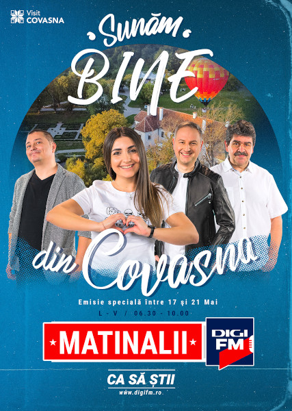 Premieră radio: Matinalii Digi FM se mută în centrul României, în Covasna