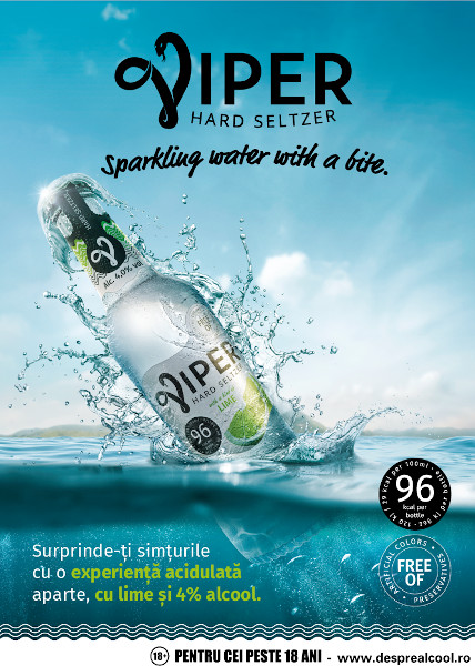 Viper Hard Seltzer – Ursus Breweries este primul berar care lansează un Hard Seltzer pe piața băuturilor alcoolice din România