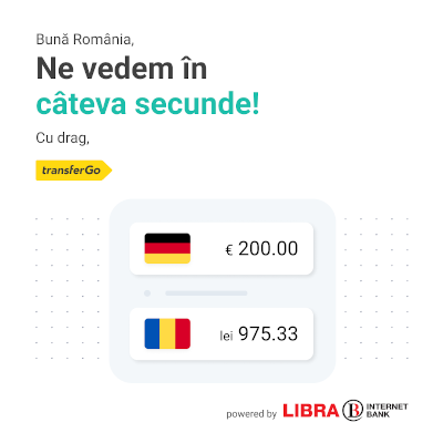 TransferGo a încheiat un parteneriat cu Libra Internet Bank pentru a oferi clienților săi transferuri instant către băncile înrolate în sistemul de Plăți Instant din România