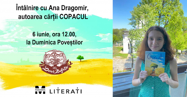 banner Ana Dragomir la Duminica Povestilor de La Doua Bufnite
