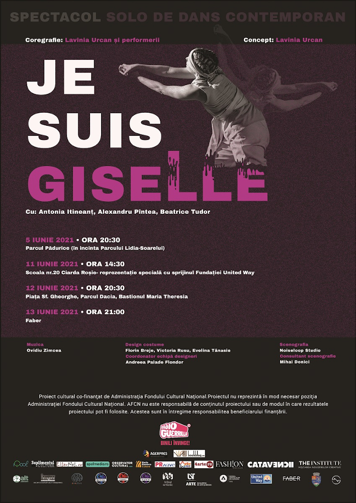 O reinterpretare în manieră contemporană ale baletului romantic „Je suis Giselle” se va putea vedea între 5 – 13 iunie la Timișoara