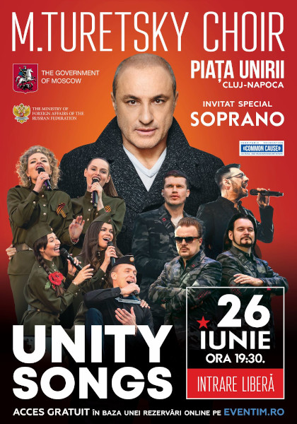 Turetsky Choir și Soprano concertează sâmbătă, 26 iunie, în Piața Unirii din Cluj-Napoca