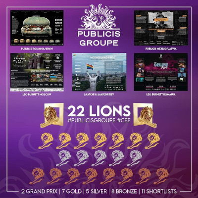 Publicis Groupe România câștigă 10 premii la Cannes Lions 2021, prin campaniile Leo Burnett Bucharest și Publicis România