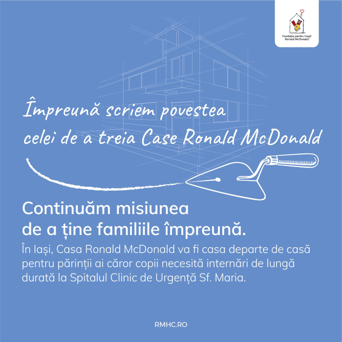 Casa Ronald McDonald Iași incepere lucrari