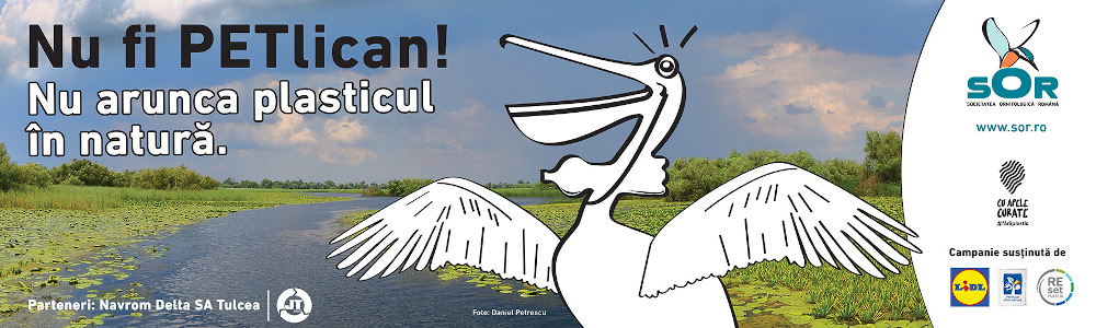SOR lansează „PETlican”, un proiect pentru combaterea poluării Deltei Dunării
