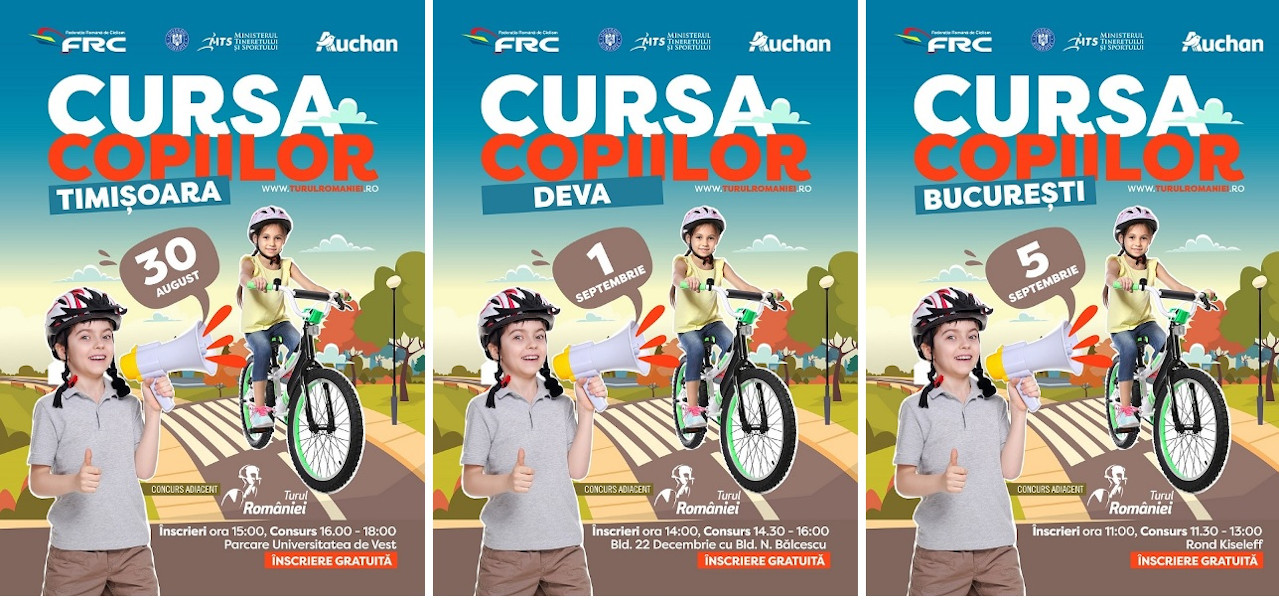 Competiții de ciclism pentru amatori mari și mici la Turul României
