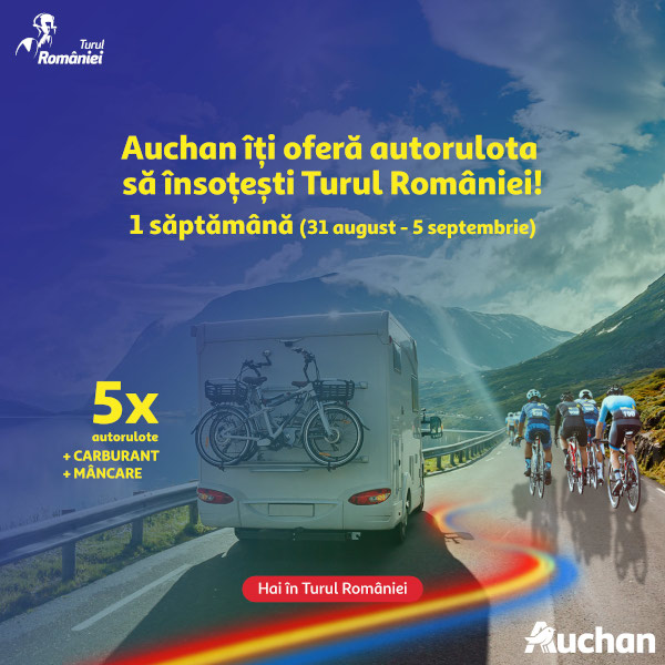 Fanii ciclismului au șansa de a însoți Turul României cu 5 autorulote oferite gratuit