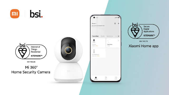 Mi 360° Home Security Camera și aplicația Xiaomi Home obțin standardul BSI Kitemark™ pentru device-uri rezidențiale IoT și aplicații digitale sigure