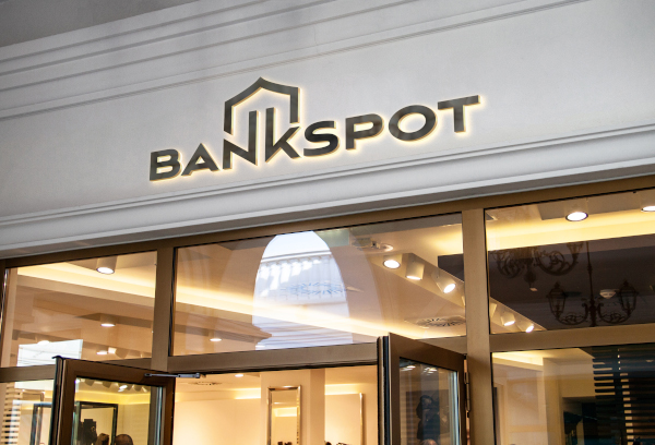 BankSpot logo mockup