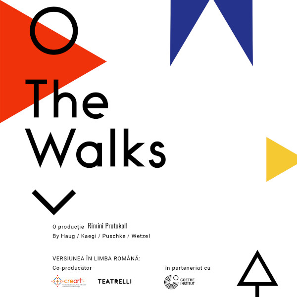 Unul dintre cele mai provocatoare evenimente teatrale ale anului, premiera în limba română a aplicației The Walks, un spectacol-experiment realizat de celebra companie Rimini Protokoll are loc pe 1 octombrie, în co-producție cu creart/Teatrelli și în parteneriat cu Goethe-Institut București