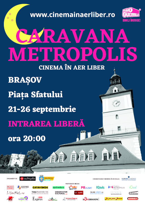 De azi până pe 26 septembrie, un nou sezon din Caravana Metropolis – cinema la Brașov