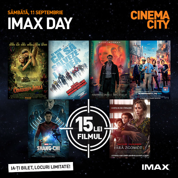 IMAX Day în România: cele mai bune filme ale momentului la un preț unic