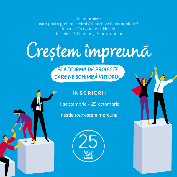 La aniversarea de 25 de ani în România, Nestlé lansează concursul de proiecte „Creștem împreună”