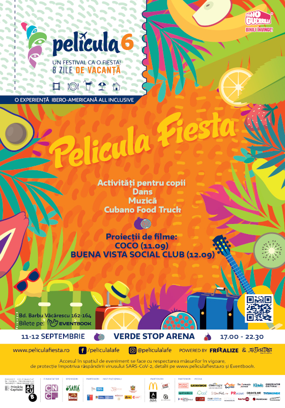 Mâine începe Película Fiesta – film, dans și muzică pe 11 și 12 septembrie, la Verde Stop Arena – Program și regulament de acces –