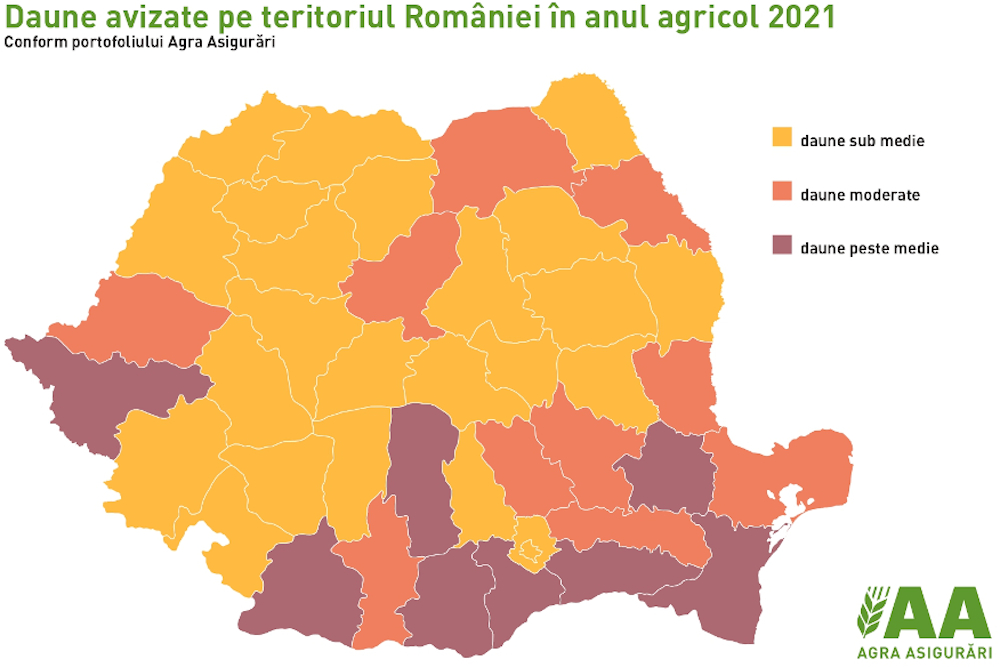 2021, un an dificil pentru fermierii români: peste 2.000 de avizări de daune, Dolj și Constanța au fost județele cele mai afectate de schimbările climatice