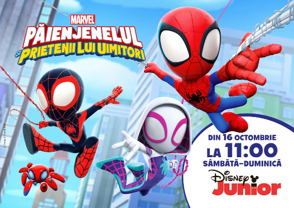 Serialul “Păienjenelul Marvel și prietenii lui uimitori” are premiera pe 16 octombrie la Disney Junior