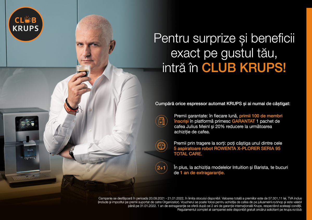 Intră în Club Krups și câștigă premii garantate