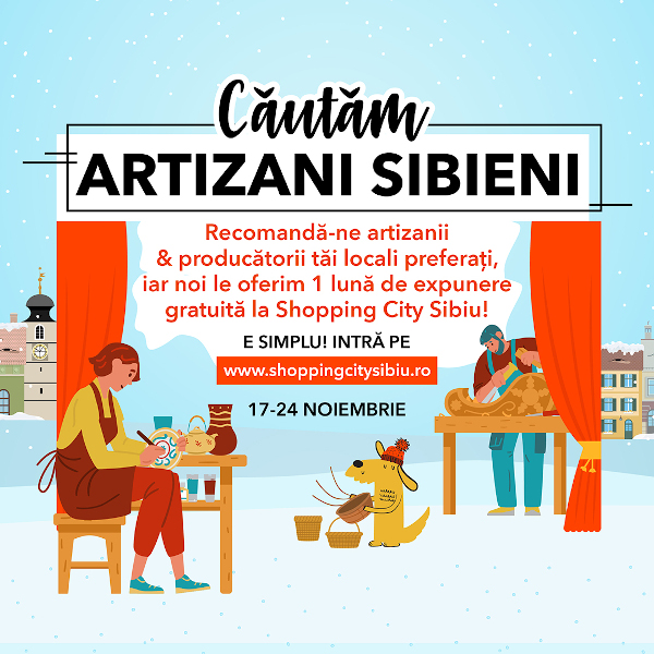 Shopping City Sibiu lansează un concurs pentru micile afaceri creative locale care au nevoie de susținere