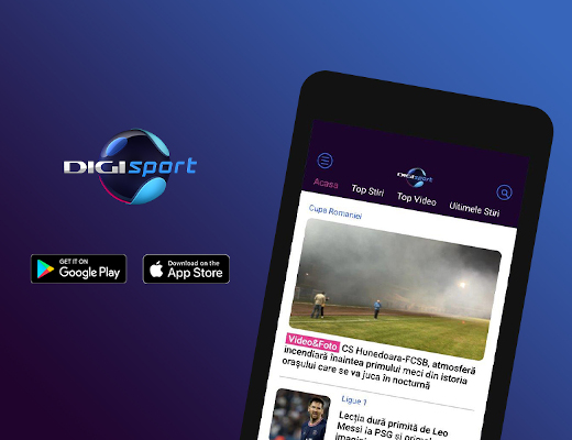 Cu noua aplicație de mobil, fanii Digi Sport află rapid noutățile din lumea sportului
