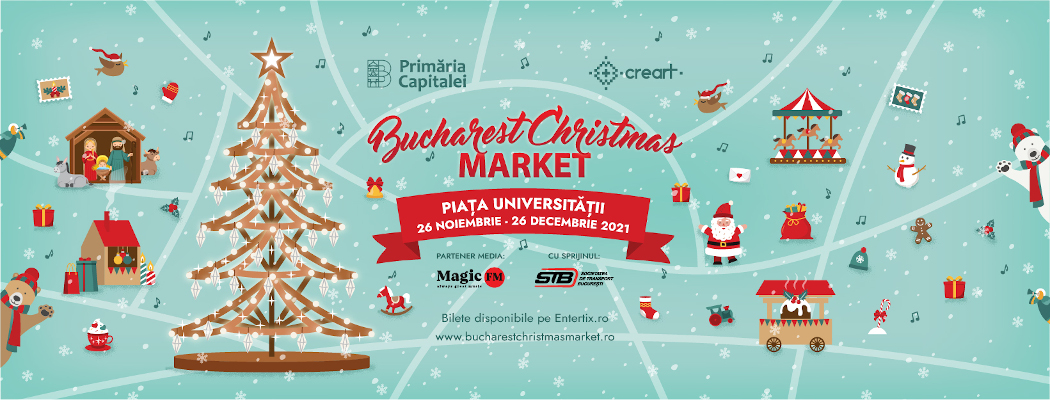 Târgul de Crăciun București se deschide pe 26 noiembrie, în Piața Universității