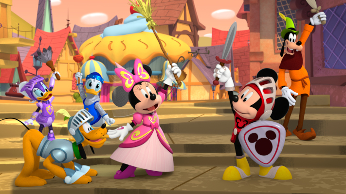 MICKEY MOUSE FUNHOUSE (Disney) - “Mickey The Brave” Mickey, Funny and the gang travel to the Kingdom of Majestica, where they encounter Farfus, a dragon who’s been causing trouble in a village. Premieres Friday, July 16 at 7:30 p.m. on Disney Junior. PLUTO, DAISY DUCK, DONALD DUCK, MINNIE MOUSE, MICKEY MOUSE, GOOFY