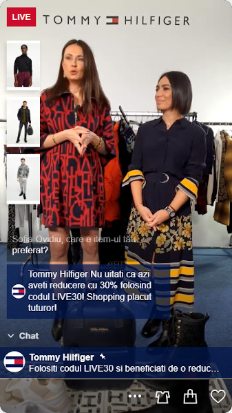 Tommy Hilfiger a găzduit primul eveniment de livestream shopping în România prezentat de Roxana Voloșeniuc & Domnica Mărgescu