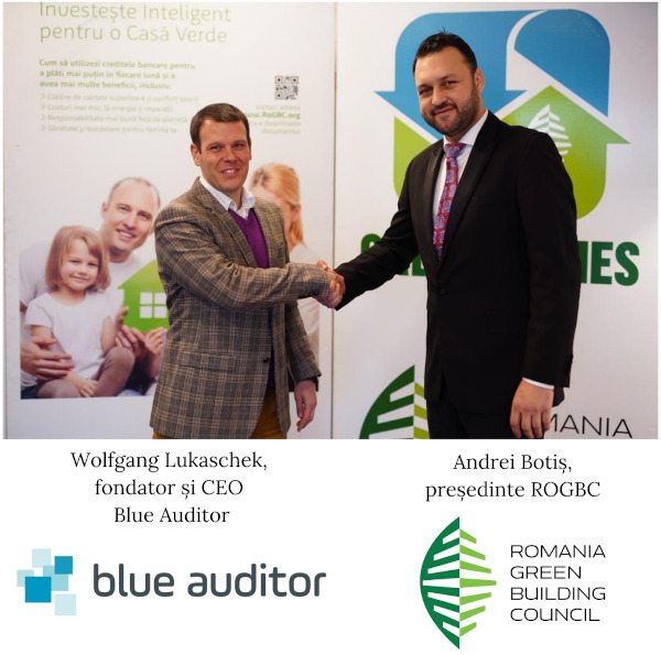 Wolfgang Lukaschek (CEO, Blue Auditor Austria) și Andrei Botiș (Președinte RoGBC).
