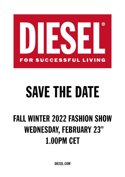 DIESEL FW22 FASHION SHOW_SAVE THE DATE