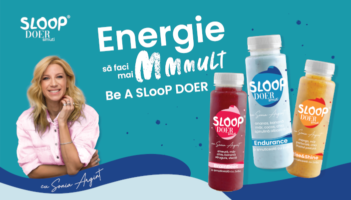 SLooP și Sonia Argint lansează “SLooP DOER”, noua gamă de smuti-uri 100% naturale din portofoliul brand-ului